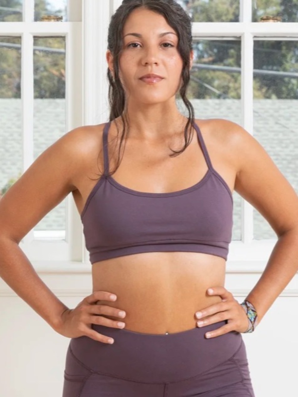 Organic cotton sports bra